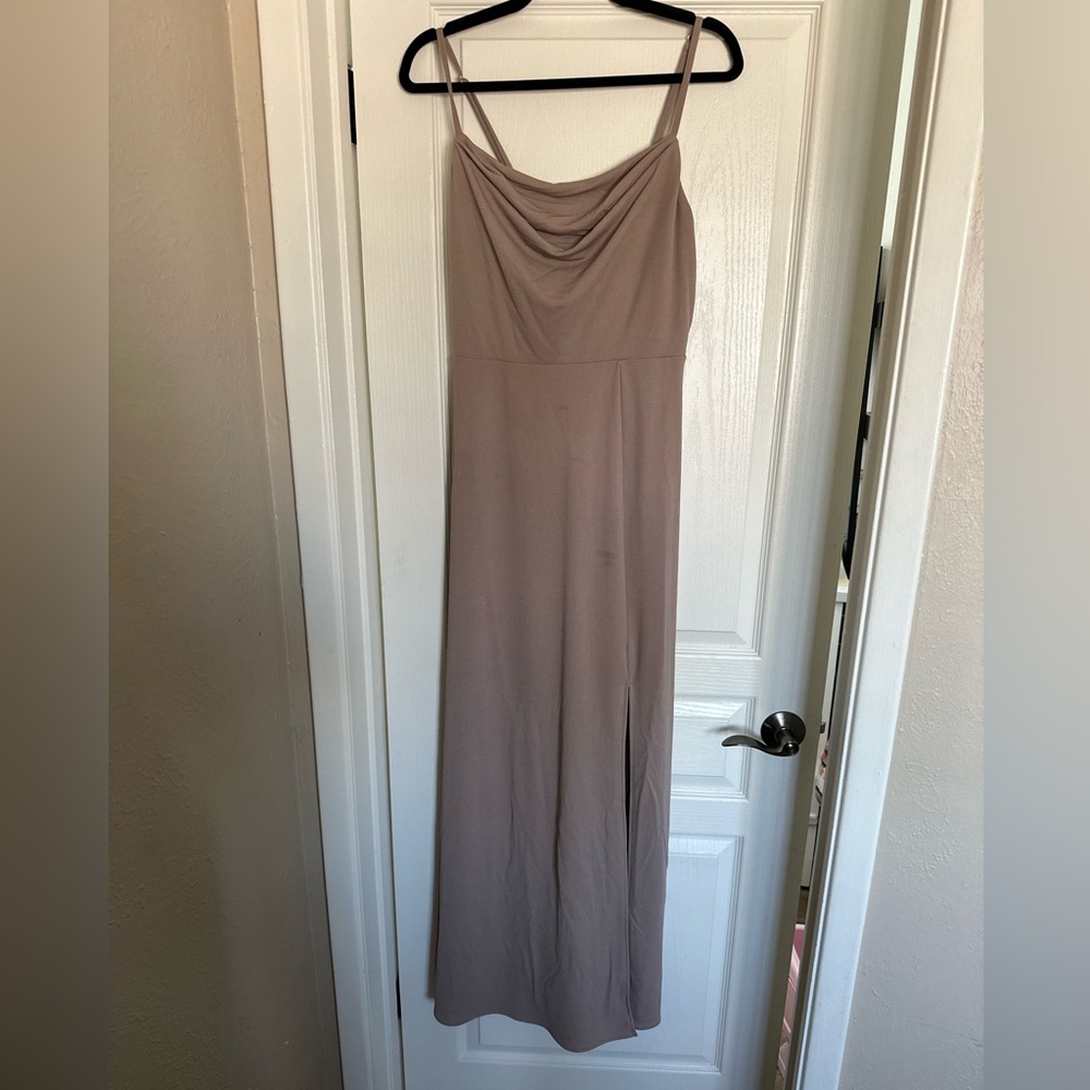 Birdy Grey Elegant Tan Maxi Dress